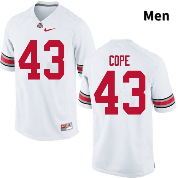 Ohio State Buckeyes Robert Cope Men's #43 White Authentic Stitched College Football Jersey